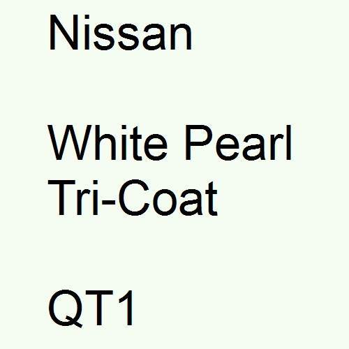 Nissan, White Pearl Tricoat, QT1.